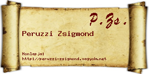 Peruzzi Zsigmond névjegykártya